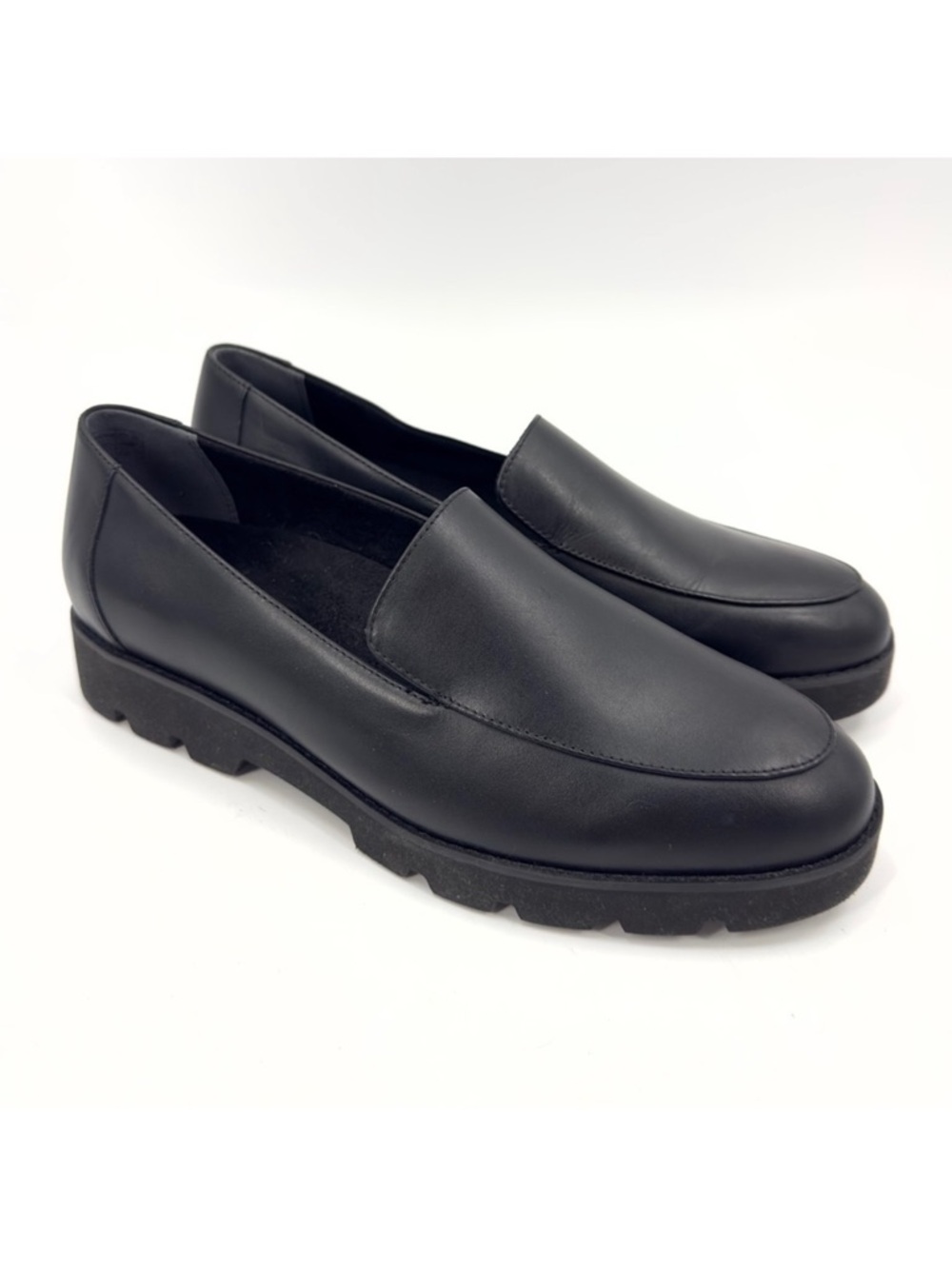 Vionic Kensley Loafers Womens 9.5 Black Leather Shoes Classic Preppy Office